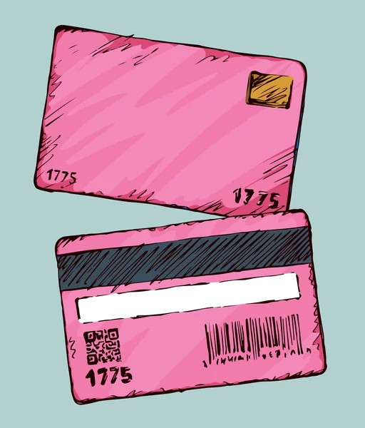 Bank card. Vector drawing — Stock Vector