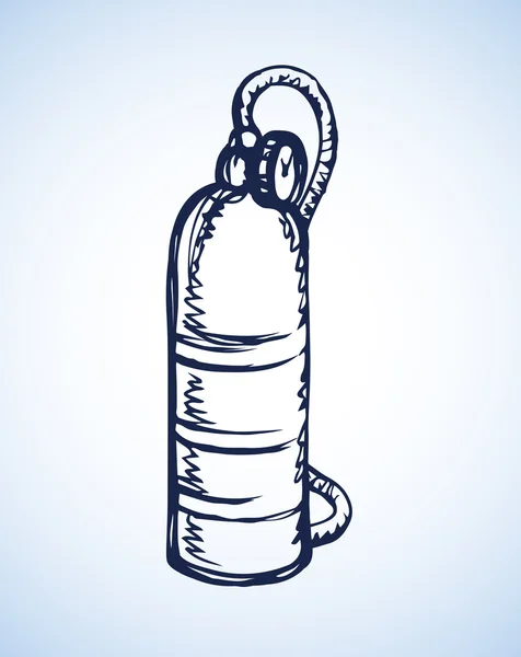 Gas cylinder. Vektorritning — Stock vektor