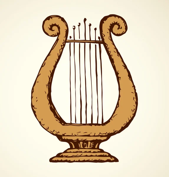 Harp. Vector drawing — Stock Vector