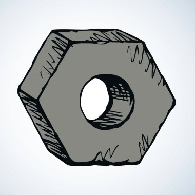 Büyük somun. Vektör çizim