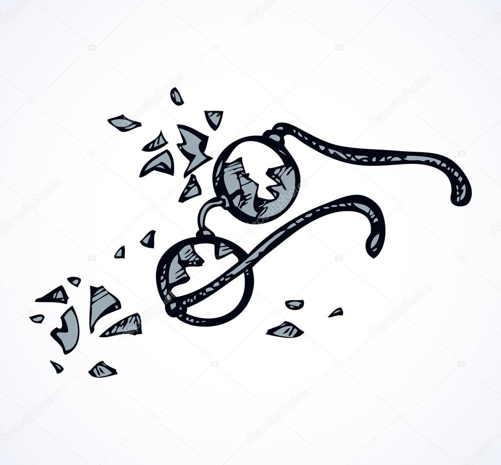  Broken glasses . Vector sketch Stock Vector Marinka 120751760