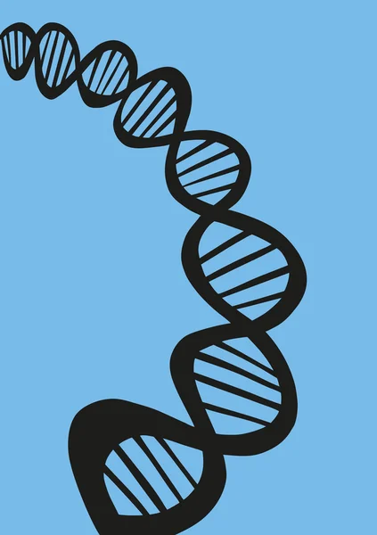 Dna의 자유 벡터 스케치 — 스톡 벡터