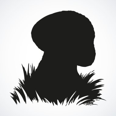 Cep orman glade üzerinde. Vektör çizim