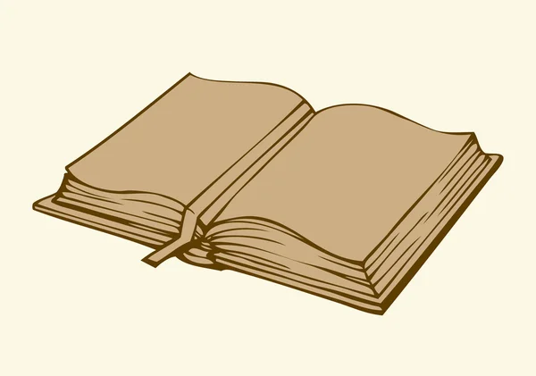 Vector sketch. Open book — Stock Vector