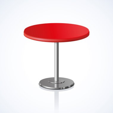 Yuvarlak masa. Vektör çizim