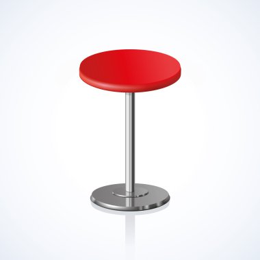 Yuvarlak sandalye. Vektör çizim