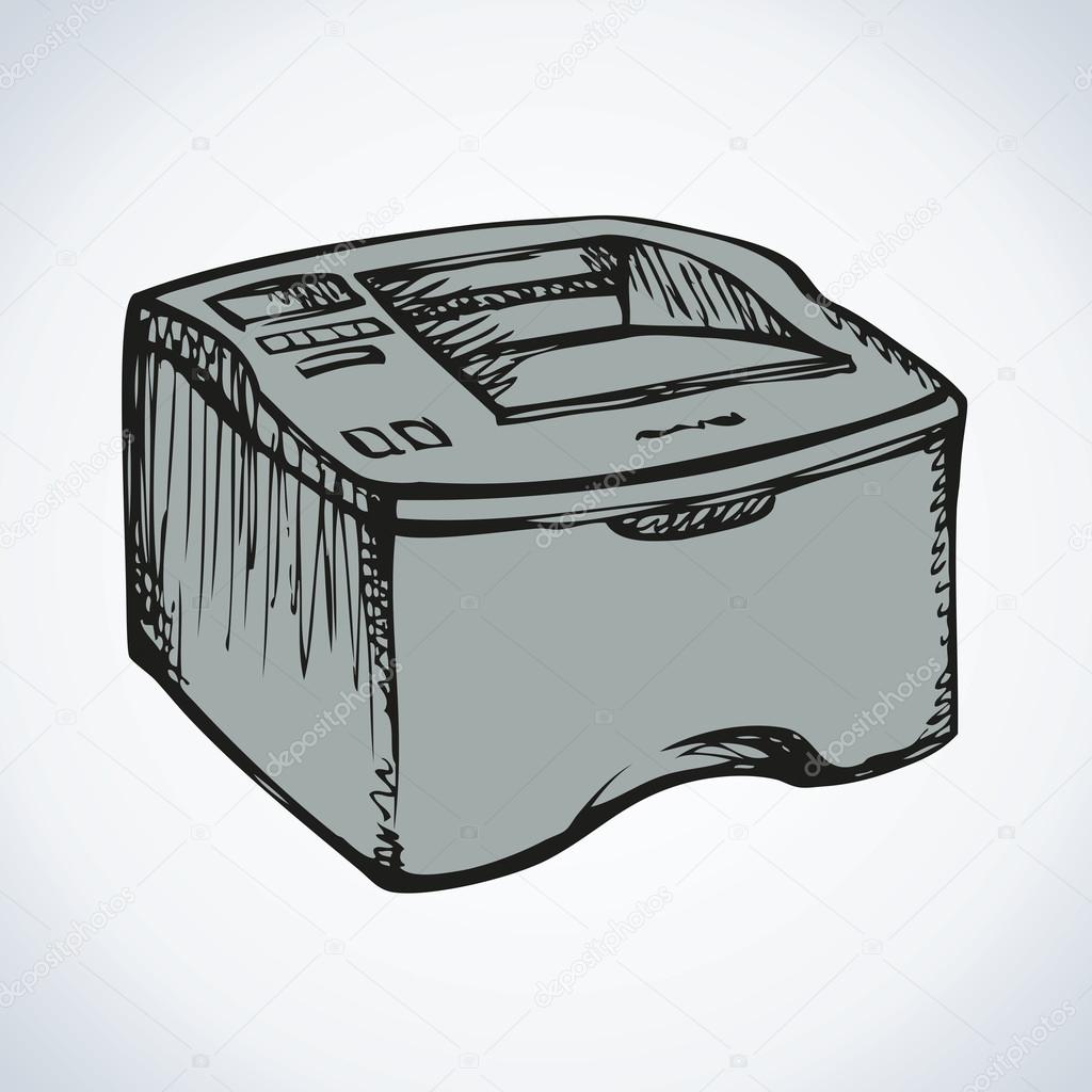 Printer. Vector drawing