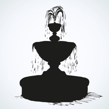 Eski çeşme. Vektör çizim