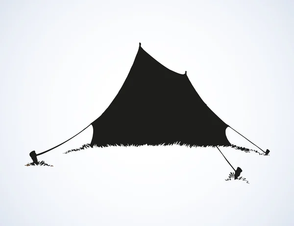 Tente touristique. Dessin vectoriel — Image vectorielle