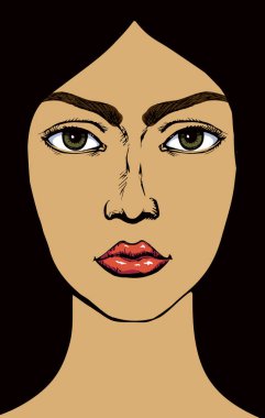 Ön manzara, açık pembe gülücük, makyaj arka planı. Freehand ana hatları siyah mürekkep el çizimi duyu unsuru simgesi simge işareti pictogram tasarımı baştan savma retro sanat karalama yazdırma biçimi kağıt üzerine