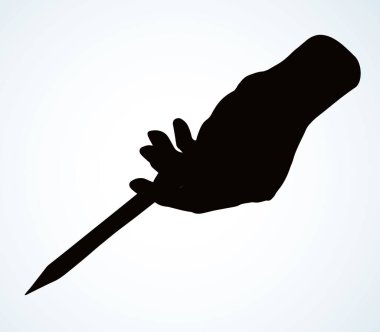 Kapanış görünümü, insan yazarın not imleci. Kadın öğretmen beyaz uzay metni. Siyah mürekkep sanat eseri, klasik erkek yazar, avuç içi karalama listesi logosu konsepti. Çizgi film tarzında çizgi roman taslağı