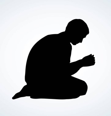 Günah depresif üzüntü endişe yalvarma güven adam beyaz arka plan. İncil 'deki aşk övgü, avuç içi çocuk kutsal konsept logo siyah çizilmiş genç teşekkür, ruh beden amblemi eski sanat tarzı.