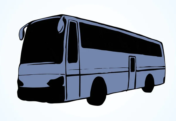 Великий Порожній Міжміський Чартерний Шкільний Автобус Світлому Дорожньому Текстовому Просторі — стоковий вектор