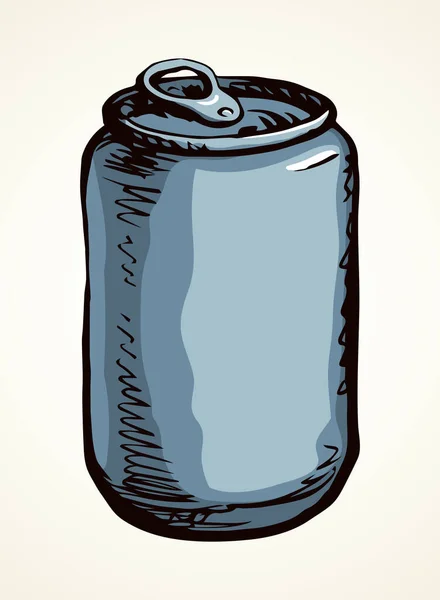 Deckel Aus Tincan Pepsi Bank Cup Auf Hellem Hintergrund Umriss — Stockvektor