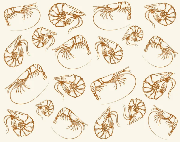 ライトペーパーテキスト空間上の生の新鮮な大きな赤い虎の足 概要黒インク手描きおいしい海の珍味スチームランチライフメニューの看板アイコンデザイン アートドアレトロな版画スタイル ビューを閉じる — ストックベクタ