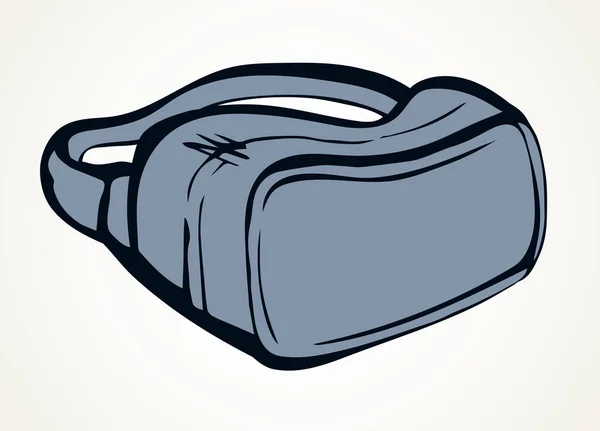 Cabeza Línea Ver Visor Vidrio Óptico Película Oculus Software Espacio — Vector de stock