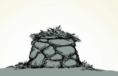 Yaşlı İbrahim papazının inancı kuzu eti anlamına gelir. Çizgi siyah el, İncil 'deki Yahudi kanunu av eskizini beyaz uzayda eski moda sanat karikatürleri şeklinde metin olarak çizdi. Pagan Maya günah tarikat masa simgesi