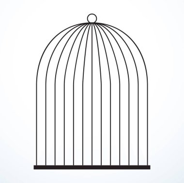 Çizgili mürekkep el düz demir askılı kanarya kanarya kanat kanadı kapı elementi ayarlandı. Amblem tasarımı sanat karalama çizim baskı stili. Basit ışık ağı metin alanı çerçeve dekorunu kapat