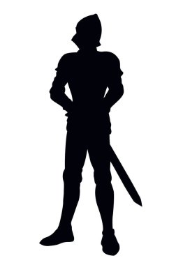 Cesur, yaşlı, asil Roma kralı kahraman beyaz arka planda duruyor. Siyah mürekkepli el insan güçlü yüzbaşı işaretini geçti. Çizgili çelik kılıç kılıç kılıç kılıç logosu. Çizgi film stili.