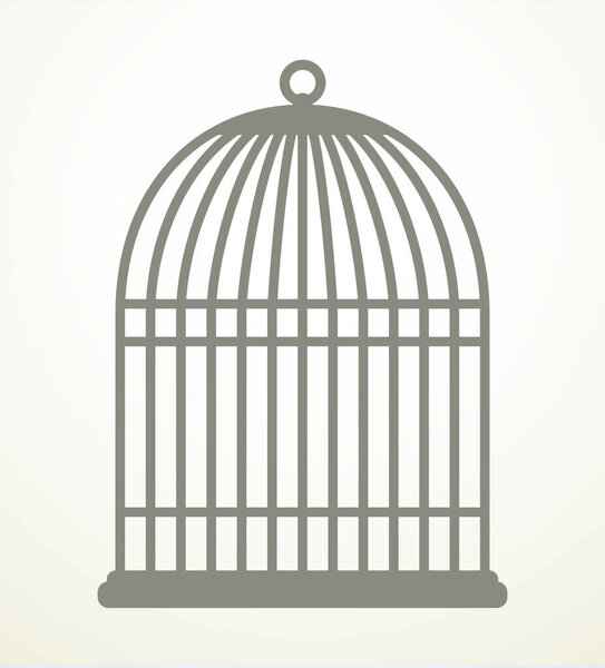 Outline ink hand drawn cute flat iron hang fly canary wing perch door element set. Emblem design art doodle sketch print style. Close up view simple light web text space frame ornament decor backdrop