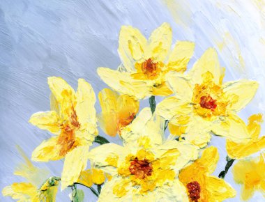 Parlak modern gouache boya pastel eskiz desen görünümü. Canlı el çizimi akrilik botanik tomurcuk sapı bitki posası retro yaratıcı kağıt kanva fırça tebrik kartı tarzı. Turuncu renkli gri gökyüzü sahnesi