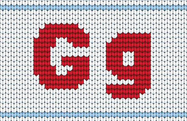 Mignon Matériel Coton Cool Crochet Sacrément Cavalier Logo Icône Mot — Image vectorielle