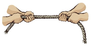Hat eğlenceli güç ortağı beyaz metin alanında oyun kazanıyor. Parlak renk güçlü grup yaylı oyun fikri problem logo simgesi işareti çizimini retro sanat karikatür tarzında çizdi. Yakın görünüm