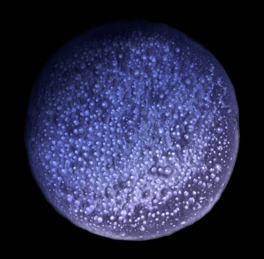 Geleceğin dev güneş sistemi gaz dış gezegeninin ışıltısı küre küre tutulması kayalık eklenti şeklindeki gökyüzü konsepti. Derin, parlak gece rock doğa güneş dışı dünya dış dünya fütürist sanat tasarımı