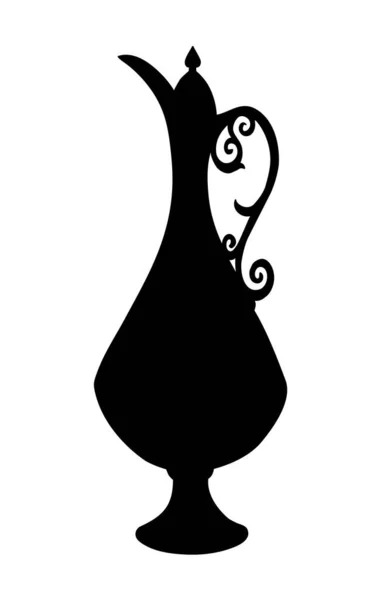 Dessiné Main Noir Emblème Design Art Moyen Arabie Ethnique Islam — Image vectorielle