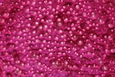 Asteroit mikro tehlikesi olan soğuk algınlığı virüsü dairesel gözenekli element kavramını kapatın. Fütürist sanat tasarımı tarzı koyu kırmızı, parlak, kırmızı, dikişsiz kağıt metin metin kopyalama alanı görünümü