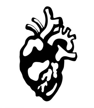 Yakından bakınca, kocaman, şişman adam iç organları beyaz metin arkaplanı. Kırmızı çizgili el çizimi şişman hayvan erkek resim amblemi. Kadın tasarım sanat retro çizgi film baskı tarzı