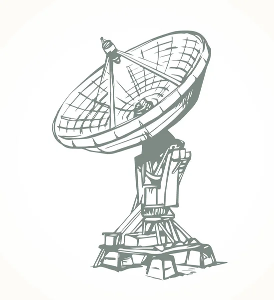 Stora Moderna Världsomspännande Antenn Band Tornet System Isolerat Vit Bakgrund — Stock vektor