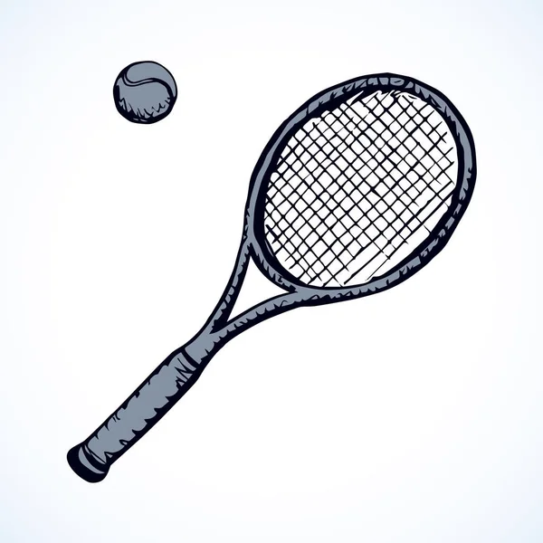 Squash Étiré Cercle Filet Racetball Ligue Engrenage Mis Isolé Sur — Image vectorielle