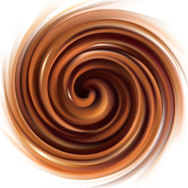 Vector background of swirling creamy chocolate texture — Stock Vector