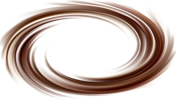 旋回の暗いチョコレートのテクスチャのベクトルの背景 — ストックベクタ