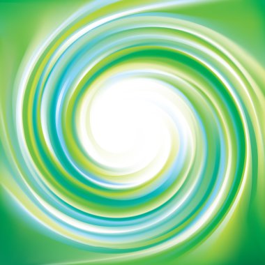 Vector swirling backdrop. Spiral green surface clipart