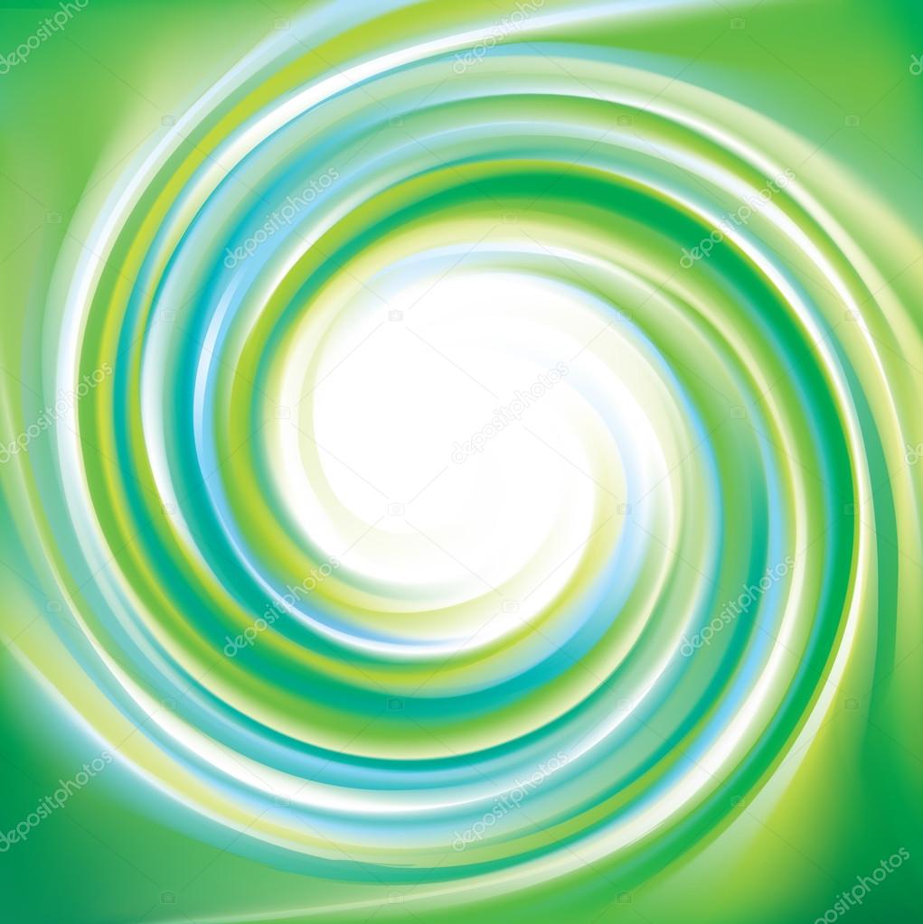 Vector swirling backdrop. Spiral green surface