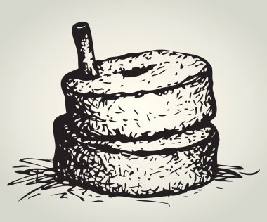 Millstone. Vektör çizim
