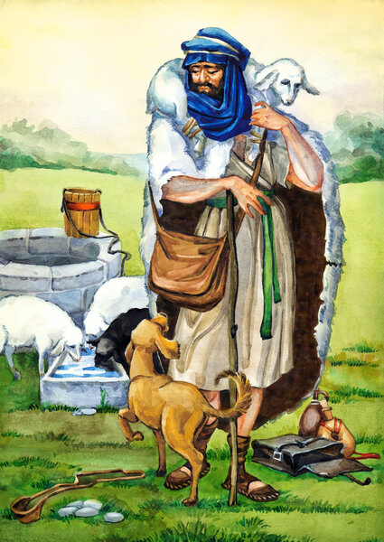 Акварель из серии "Персонажи Палестины". Шепард
