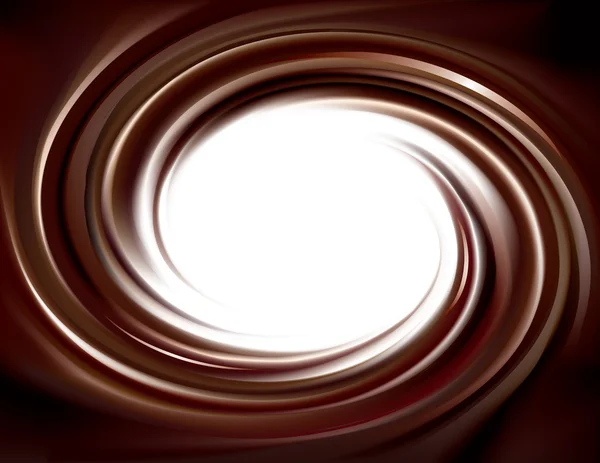 Vector achtergrond van wervelende donkere chocolade textuur — Stockvector
