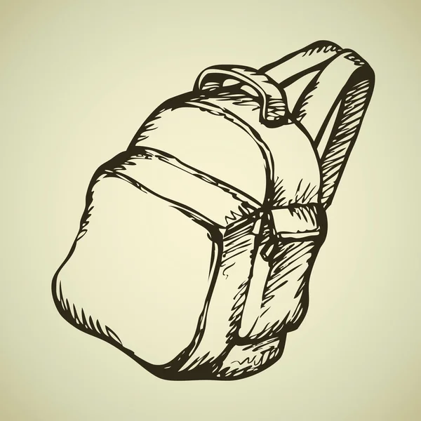 Mochila. Dibujo vectorial — Vector de stock