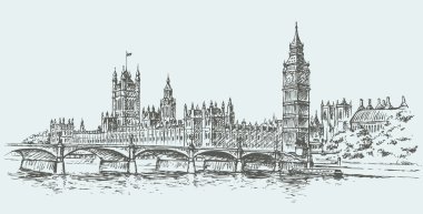 Big Ben. Vector drawing clipart