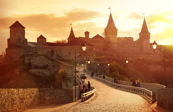 Starobylý hrad. Kamenetz-Podolsk, Ukrajina — Stock fotografie