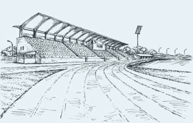 Small Stadium. Vector sketch vector Small Stadium. Vector sketch vector