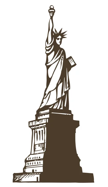 Statue of Liberty. Vector sketch — Stock Vector