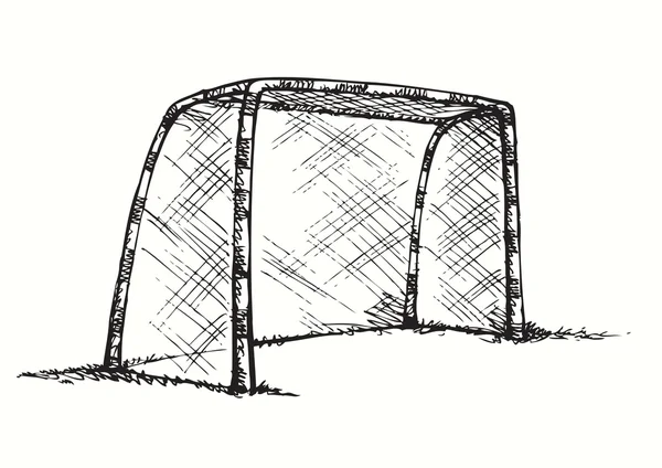 Fotbal mare și baschet gol. Desen vectorial — Vector de stoc