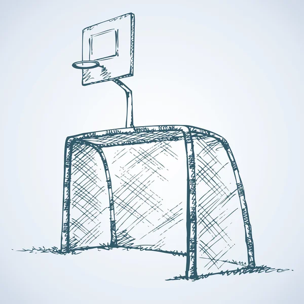 Big football and basketball goal. Vector drawing Royalty Free Stock Illustrations