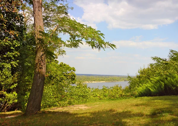 Vista dal monte Tarasova a Kanev su Dnieper — Foto Stock