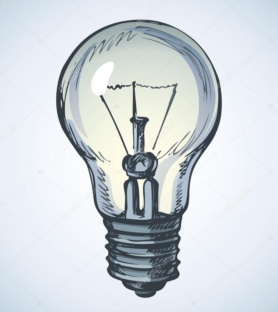 Light bulb. Vector drawing