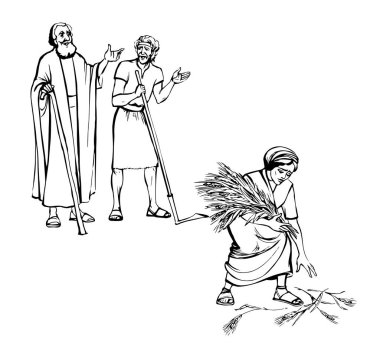 Doğu Asya Arap, kıdemli insan şovu kadını gibi konuş. Yahudi diline söyle, olgun çavdar ekmeği kessin. Toprak eksin, kölelik tohumları yetiştirsin. El çizimi İncil sanatı. Asya Yahudi tırpanı.